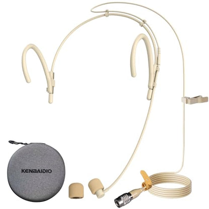 Earset Headset Microphone Portable Headworn Over Ear Hanging Condenser Mic Compatible with Audio Technica Wireless System Bodypack Transmitter for Lectures Performance Theater, Hirose 4 Pin Plug - size: Hirose 4 Pin Plug for Audio-Technica Only