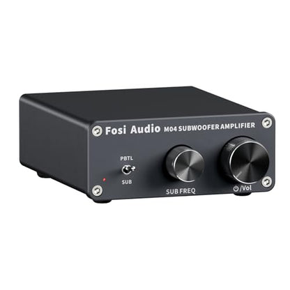 Fosi Audio M04 Subwoofer Amplifier for Home Theater Mono Channel Digital Class D Integrated Power Amp for Passive Speakers Subwoofer