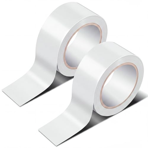Pangda 2 Rolls Dance Floor Vinyl Tape White 36 yd x 2 in Durable Tape Splicing Strong Adhesion No Residue for Gym Dance Room Restaurants Kitchen Floor Safety Marking - color: White, size: 36 yd X 2 in