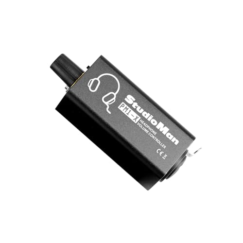 StudioMan PM1-X Headphone Volume Controller - 3.5mm Headphone Jack, XLR Stereo Input, Mono/Stereo Switch, Belt Clip for Stage, Studio, Live Performances