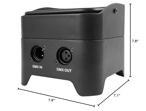 Rockville Best PAR 50 Black Rechargeable Par Wash Uplight, Wireless DMX | 15-Hour Rechargeable Battery, RGBWA, UV, IRC Remote, Sound Activated, Flicker Free, 6500 Lux, 4x6W LEDs - color: Black