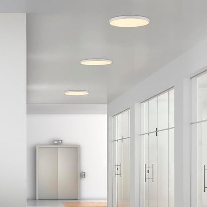 Maxxima 24" White LED Flush Mount Ceiling Light Fixture, 3300 Lumens, 5 CCT | 2700K/3000K/35000K/4000K/5000K, Round Color Selectable Panel Light, Dimmable, Suitable for Bathroom - size: 24 Inch