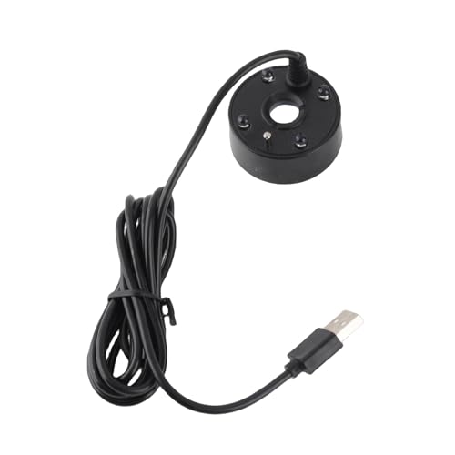 Mini Fog Machine, Mist Maker Mist Maker Fogger Mist Maker USB Colorful LED Lights for Fish Tanks, Vases and Rockery Decoration (Black) - color: Black
