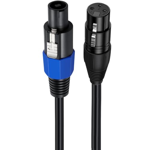 Speakon to XLR Speaker Cable, XLR Female to Speakon Male Adapter, 50cm/1.6Feet with Twist Lock for DJ/PA Speakers - color: Speakon to XLR female 50cm/1.6Feet
