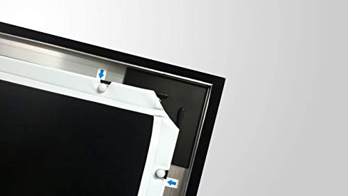 Silver Ticket Products STR Series 6 Piece Home Theater Fixed Frame 4K / 8K Ultra HD, HDTV, HDR & Active 3D Movie Projection Screen, 16:9 Format, 92" Diagonal, Grey Material STR-16992-G - color: Grey Material, size: 16:9, 92"