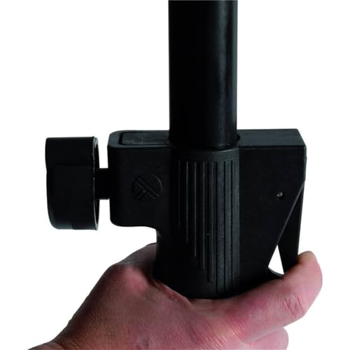 QUIK LOK - SP282 BK Tripod Speaker Stands - Lightweight Aluminum PA Loudspeaker Mounts with Pneumatic Easy-Lift Assist and Heavy-Duty Tube Construction, 1 Pair, Black