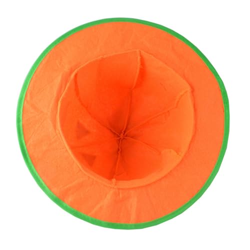 Adults Halloween Pumpkin Hat Jack O Lantern Hat Funny Pumpkin Deco Cap Halloween Party Costume for Women Men - color: Yellow