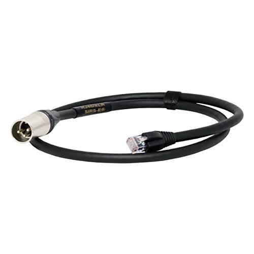 SIRS-E RJ45 to XLR DMX 케이블 0.9m(3피트) - DMX512 LED 조명, 컨트롤러 및 디코더용 3핀 XLR 수 - RJ45 수 어댑터 - Neutrik 커넥터, 미국 제조 - size: 3 PIN, style: 남성