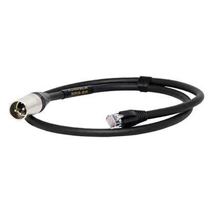 SIRS-E RJ45 to XLR DMX 케이블 0.9m(3피트) - DMX512 LED 조명, 컨트롤러 및 디코더용 3핀 XLR 수 - RJ45 수 어댑터 - Neutrik 커넥터, 미국 제조 - size: 3 PIN, style: 남성
