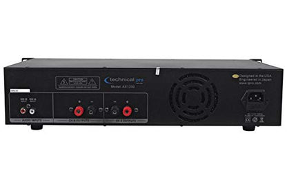Rockville RSG10 10" PA Speaker Pair DJ Bundle with AX1200 Amplifier, Stands | 800W Peak / 300W RMS Total, 1200W 2-Channel Amp, RVSS2 Tripod Stands, 2 RSB17 Speakon Cables, Carry Case, 7-Items