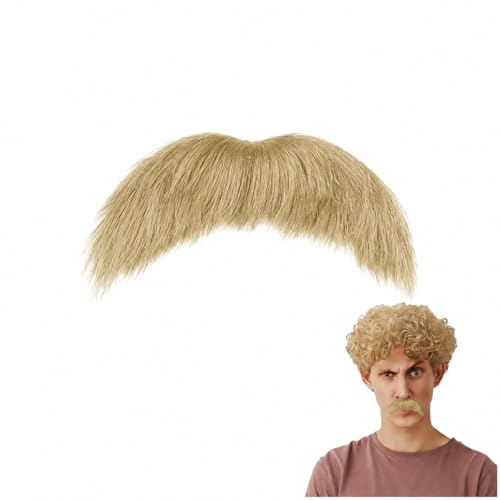 Honcloud DIY Self Adhesive Novelty Fake Mustache Facial Hair - color: Blonde