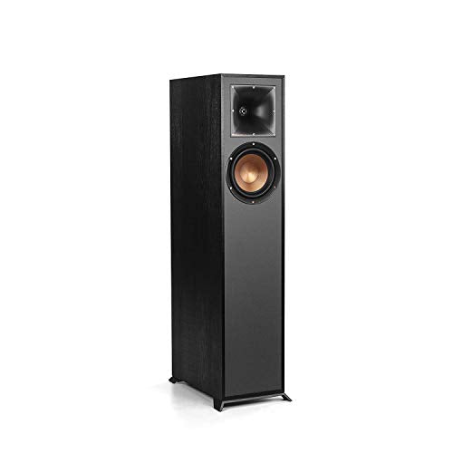 Klipsch R-610F Floorstanding Speaker, Black | Home audio and home theater with 1-inch aluminum tweeter, 6.5-inch copper woofer and 5-year warranty
