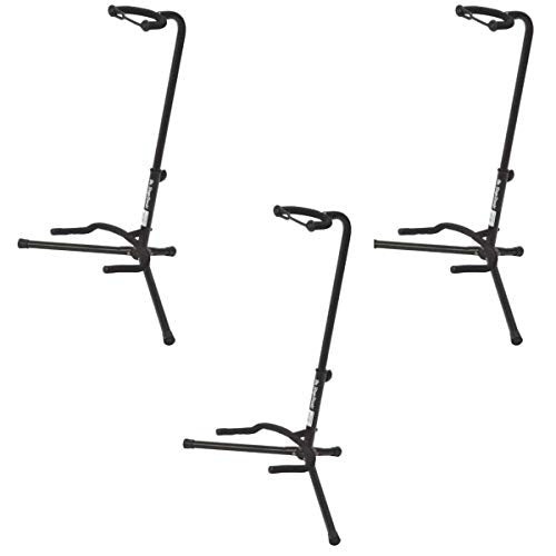 OnStage On Stage XCG4 Velveteen Padded Tubular Guitar Stand - (3 Pack) - style: 3 Pack