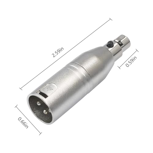 3pin XLR Male to 3pin mini Female Audio Adapter XLR Male Plug to Mini Female Jack Balanced Headphone Mic Connector for Headphones, Microphones, Audio bodypacks - color: 3Pin Mini XLR F To XLR M