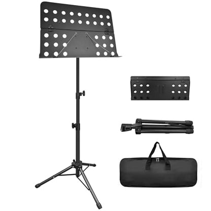 1 Pack Portable Folding Sheet Music Stand | for Guitar, Ukulele, Violin Players