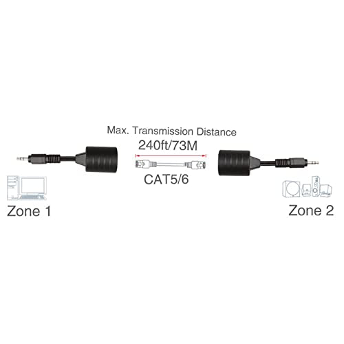 2Pack 3.5mm Stereo to RJ45 Female Extender Over Cat5&Cat6 Cable (2X 3.5mm to RJ45 Female) - color: 2x 3.5mm to RJ45 Female