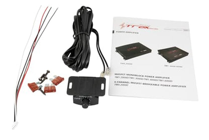 Precision Power Trax Micro Monoblock Class D Car Stereo Amplifier TM1.6000D – 6000W Single Channel Digital Subwoofer Amp with Wired Bass Control & High-Level Inputs for Powerful Audio - size: TM1.6000D