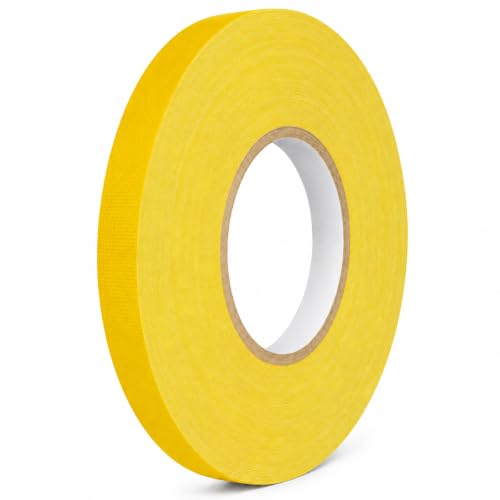 GGR Supplies CGT-80 Gaffers Stage Tape, Yellow, 3/4 in x 60 yd, 1-Pack | 12 Mil Low-Gloss Cloth, Clean Removal from Most Surfaces, Water and Abrasion Resistant, Cable Management, Film, Photography - color: Yellow, size: 3/4 in. (Pack of 1)