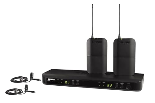 Shure BLX188/CVL Dual Lavalier Audio System J11 Band (596–620 MHz) – BLX88 Dual Receiver, (2) BLX1 Bodypacks & (2) CVL Cardioid Lavalier Mics, Up to 14 Hr Battery, 300 ft Range - style: J11 Band (596-616 MHz)