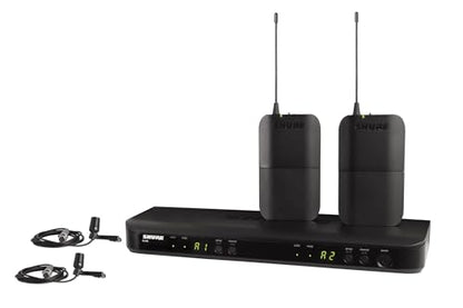 Shure BLX188/CVL Dual Lavalier Audio System J11 Band (596–620 MHz) – BLX88 Dual Receiver, (2) BLX1 Bodypacks & (2) CVL Cardioid Lavalier Mics, Up to 14 Hr Battery, 300 ft Range - style: J11 Band (596-616 MHz)