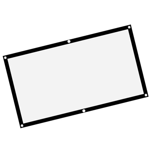 Projector Screen Outdoor 2 Side,Projector Screen 60 inches 16:9 Thicken Portable Non Crease Soft White Polyester Projector Curtain Projection Screen (60 Inches) - size: 60 Inches