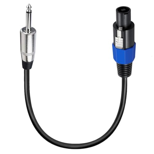 6.35mm TS Male Plug to Speakon Male Adapter Cable (0.5 Meter) - style: 6.35mm Male