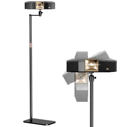 PUTORSEN Universal Projector Stand – Height Adjustable & 360° Rotatable Mount with 1/4" Screw, Compatible with Projectors, Cameras, Webcams for Home, Office, and Outdoor Use - color: Black
