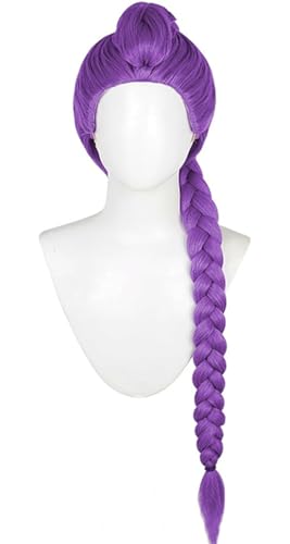 Topcosplay Female 40inch Long Purple Braids Wig for Cosplay Costume Anime Halloween Party Wigs - color: Purple-1