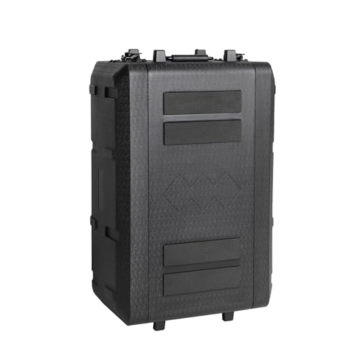 Diandian 2U Rack Case Shallow 11" Depth, Rackmount Flight Case Shock Mount - size: 2U Rack Space 11" Deep