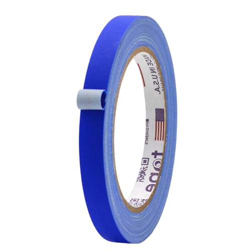 MAT Gaffer Tape Dark Blue Low Gloss Finish Film, 1/2 inch x 60 Feet, Residue Free, Non Reflective, Secure Cords to Stages, Great for Concerts or Trade Shows, Weddings, & Floor Marking - color: Dark Blue