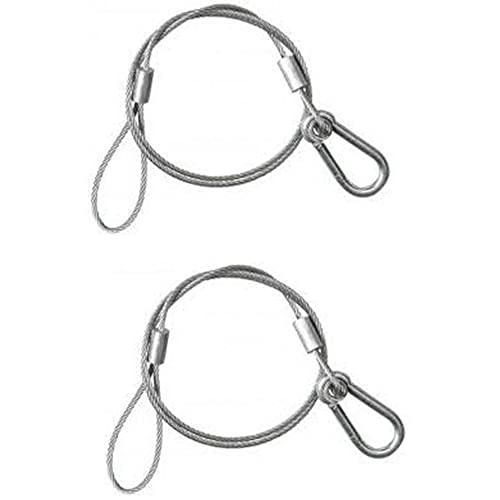 Chauvet CH-05 31 Inch Heavy Duty Stainless Steel Safety Clamp Lighting Cable Wires (2 pack) with 700 Pound Maximum Load Capacity