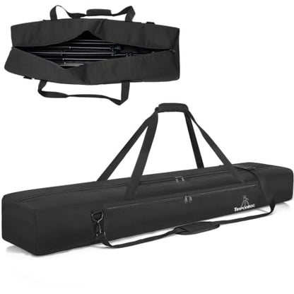 TORIBIO Tripod Carrying Case Bag, Padded Protective 56.3"x10"x6" | with Shoulder Strap and Handle, Heavy Duty, for Music Stand Mic Speaker Light Camera Monopod Stand - size: 56.3" x 10" x 6"