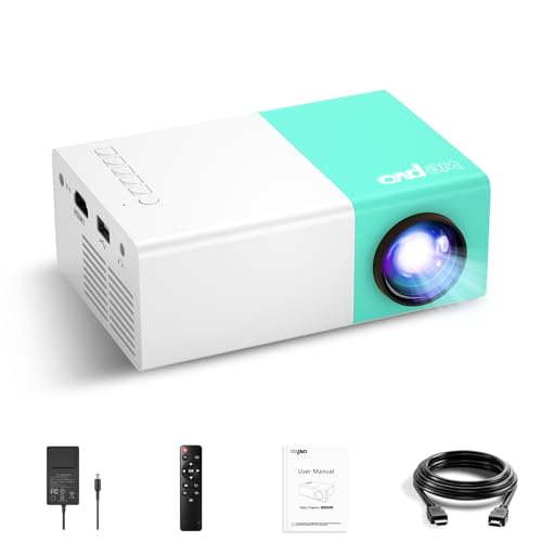 Mini Projector Portable for Gift, Led Outdoor Movie Projector | Mini Projectors LED Pico Video Projector for Home Theater Movie Projector, Blue tooth Type-C HDMI USB and Remote - color: Green