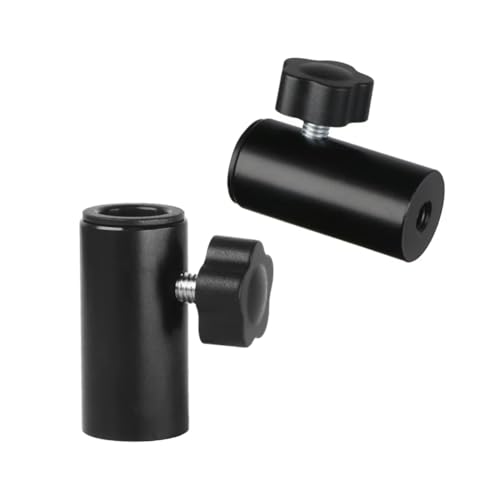 2 Pack Boom Arm to Camera Tripod Adapter Connector with 1/4 and 3/8 Threaded Socket Desk Lamp to Camera Tripod Adapter Converter for Swing Arm Desk Lamp Microphone Arm Stand Mic Arm
