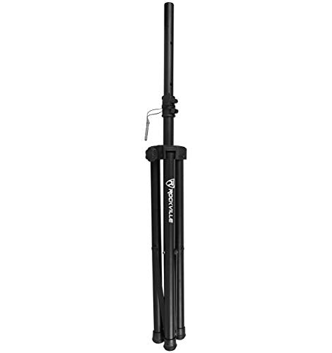 Rockville RVSS2 Lighting Stands for Moving Head/Spot Bundle with Up-Lights | Rechargeable Battery Up-Light Pair, White LED DMX Wash, 2 ACC5 Shelves, 2 RSC7W White Scrims, Gobo/Beam, Remotes, 8-Items