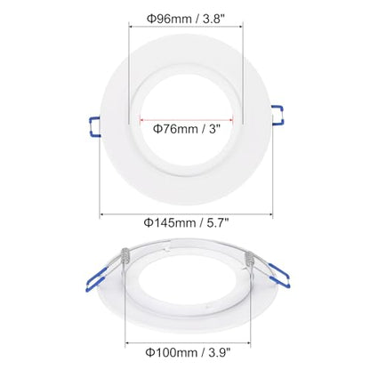 PATIKIL 3.8" ID Downlight Mounting Bracket with 3" ID 3.9" OD Metal Goof Trim Ring Light Fixture Recessed Can Decorative Cover for Ceiling Downlight - size: 3.8" x 3" x 3.9"