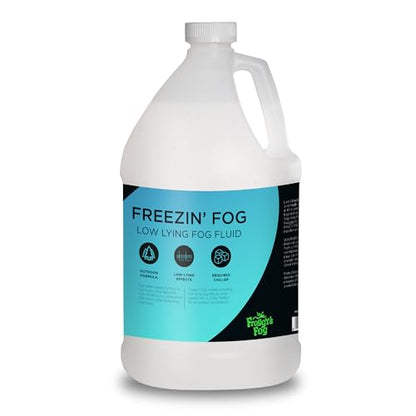 Froggy's Fog Freezin Fog, Low-Lying Ground Fog Fluid for Professional and Home Haunters, Theatrical Effects, and More, 1 Gallon - size: 128 Fl Oz (Pack of 1)