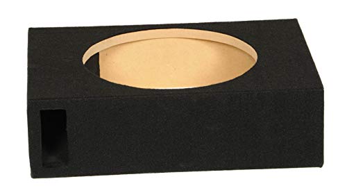 QPower Single 12" Vented Shallow Subwoofer Box, Black Carpet Exterior | Solid 5/8" MDF Construction for Vehicle Stereo Equipment and Bass Sound Systems - style: 12" Vented