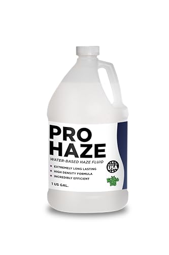 Froggy's Fog Pro Haze High-Performance Haze Fluid for Hurricane Haze 2 and Other Haze Machines, Water-Based Hazer Fluid, 1 Gallon (Pack of 4) - size: 1 Gallon (Pack of 4)