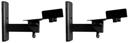 Rockville RHSB8 Universal Wall Mount Speaker Brackets (Pair), Adjustable 5.5-12 Inch Width, 180-Degree Swivel, 10-Degree Tilt, Heavy-Duty Steel, for Home Theater and Studio Speakers