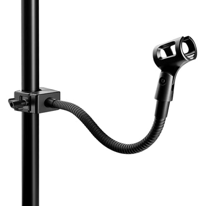 Music Stand Microphone Holder, 13-Inch Gooseneck, Crab Clamp | Gooseneck Mic Stand, Mic Stand Attachment, Music Stand Mic Holder, Super Crab Clamp, 5/8-27 and 3/8-16 Threads