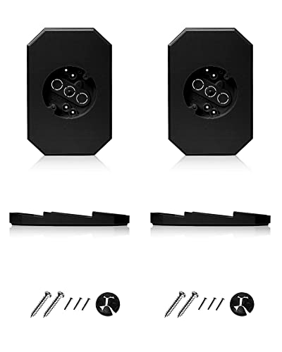 Siding Light Mounting Block, 8141DBL Vinyl Siding Mounting Block with Built-in Electrical Box, Outdoor Mounting Plate kit for 1/2 inch Double, Black, 2 Pack - color: 2 Pack Black