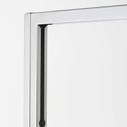 M&T Displays Metal Eco Info Board Silver 18x24 Inches Slide-In Poster Sign Holder 1 Tier Double Sided Floor Standing Pedestal Advertising Display with Backing and Anti-Glare PET Cover - color: Silver, size: 18x24 - 1-tier