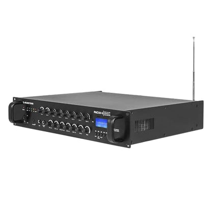 Sound Town 360W 6-Zone 70V/100V Commercial Power Amplifier with Bluetooth, Aluminum, for Restaurants, Lounges, Bars, Pubs, Schools and Warehouses (PAC360-6) - size: 360