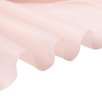 Tableclothsfactory Blush/Rose Gold Sheer Premium Chiffon Curtain Panel Backdrop Drapery with Rod Pockets | 5ft x14ft - color: Blush, size: 5ftx14ft