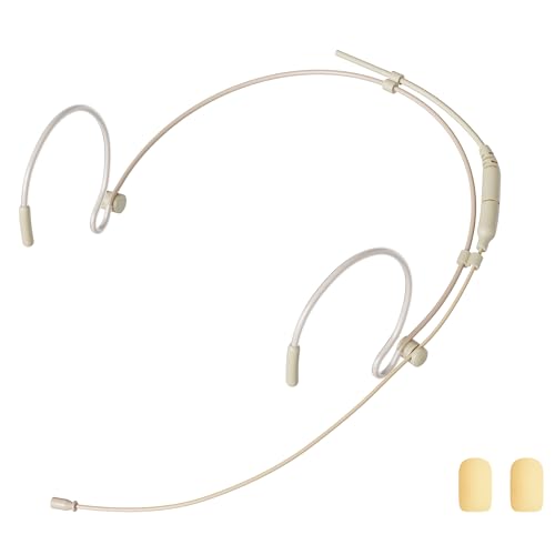 J K MIC-J 071S Headset Microphone with Lemo 3 Pin Plug for Bodypacks