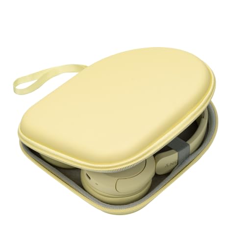 Ginsco Case Compatible with Sony WH-CH520 Wireless Headphones Bluetooth On-Ear Headset with Microphone, with JBL Tune 510BT/520BT/500BT/Junior 320 Ultra-Slim Case for On Ear Headphones (Butter Yellow) - color: Butter Yellow