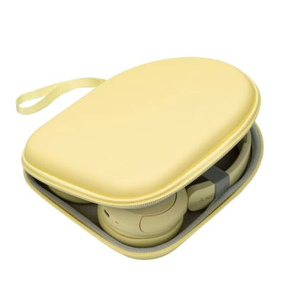 Ginsco Case Compatible with Sony WH-CH520 Wireless Headphones Bluetooth On-Ear Headset with Microphone, with JBL Tune 510BT/520BT/500BT/Junior 320 Ultra-Slim Case for On Ear Headphones (Butter Yellow) - color: Butter Yellow