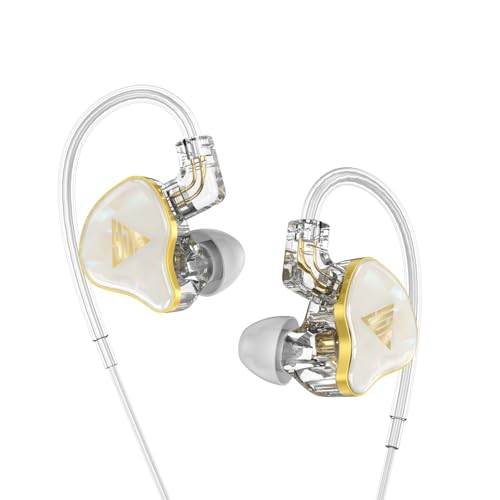 in Ear Monitor, HiFi Headphones with Dual Magnetic Dynamic Driver, White - color: YJS-820-White no Mic