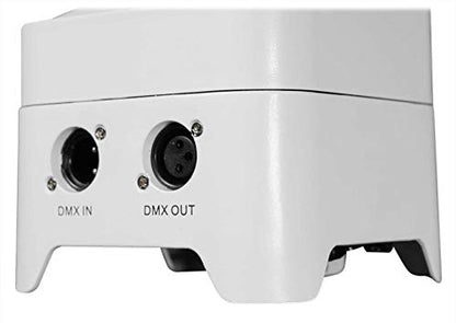 Rockville Best PAR 50 White Rechargeable LED Par Wash Light, Wireless DMX, 4x6W RGBWA+UV LEDs, 4400mAh Battery, 6500 Lux Output, Compact for DJs, Stage, Weddings, Parties | 15-Hour Rechargeable Battery, RGBWA, UV, IRC Remote, Sound Activated, Flicker Free